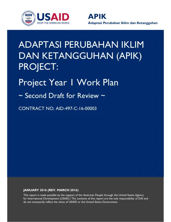APIK Project Year 1 Work Plan