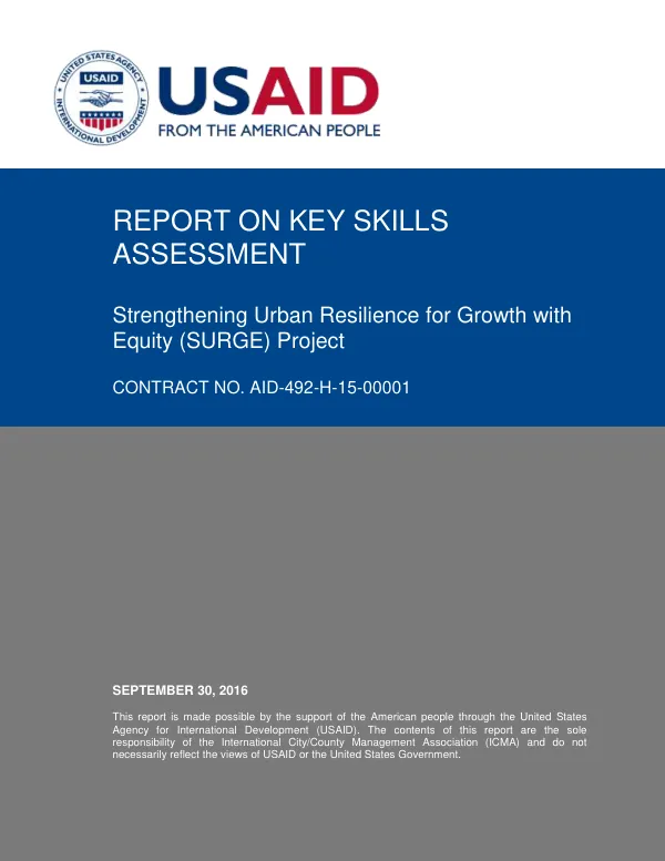 Report on Key Skills Assessment, September 2016