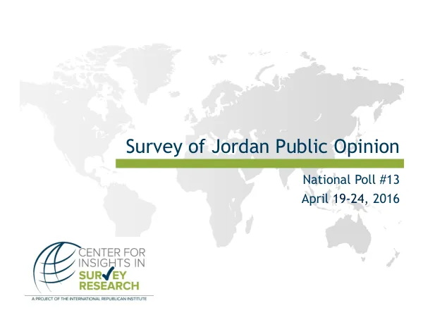 Survey of Jordan Public Opinion