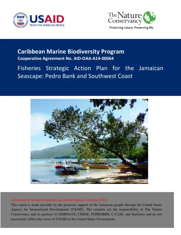 Fisheries Strategic Action Plan for the Jamaican Seascape: Pedro Bank and Southwest Coast