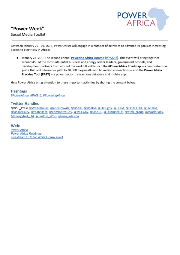 Power Week Social Media Toolkit