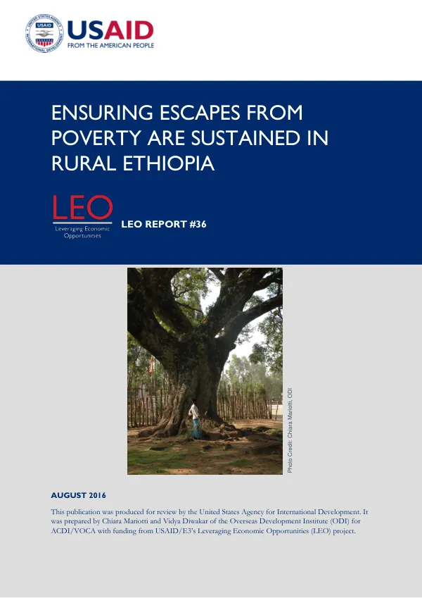 Ensuring Escapes from Poverty are Sustained in Rural Ethiopia