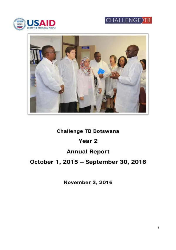 Challenge TB Botswana Year 2 Annual Report