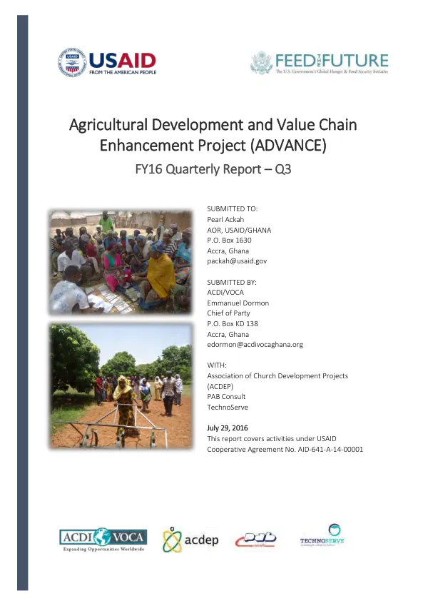 FY2016 ADVANCE Q3 Report