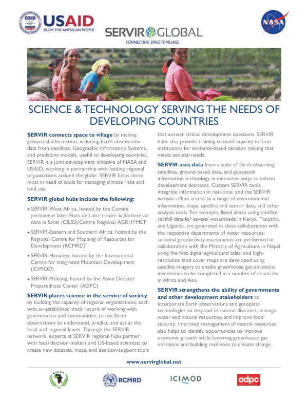 SERVIR: Connecting Space to Village