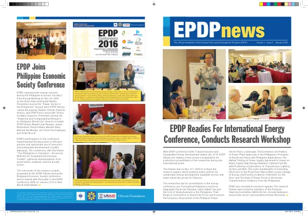 EPDPnews Volume I • Issue 3 January 2016