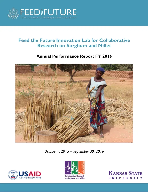 Sorghum and Millet Innovation Lab Annual Performance Report – FY 2016