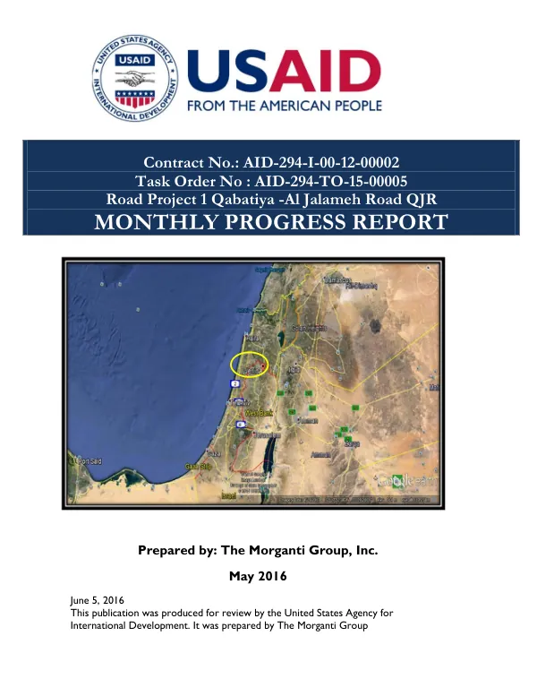 Construction Monthly Progress Report 13 – May 2016