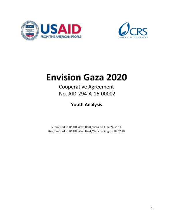 Envision Gaza 2020: Youth Analysis