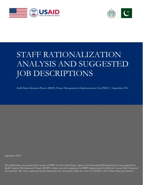 Staff Rationalization Analysis and Suggested Job Descriptions