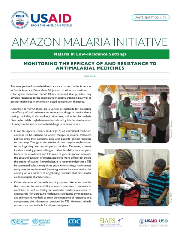 Monitoring the Efficacy of and Resistance to Antimalarial Medicines