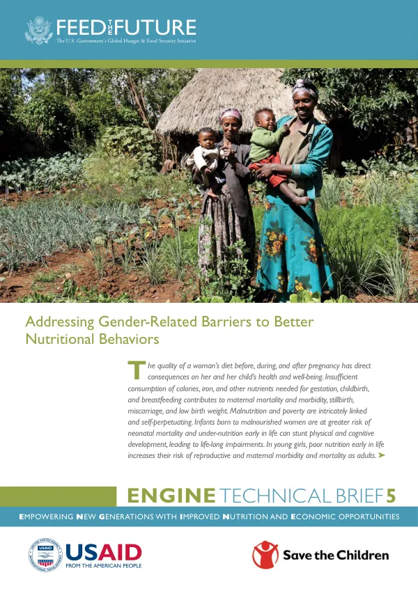 Addressing Gender-Related Barriers to Better Nutritional Behaviors