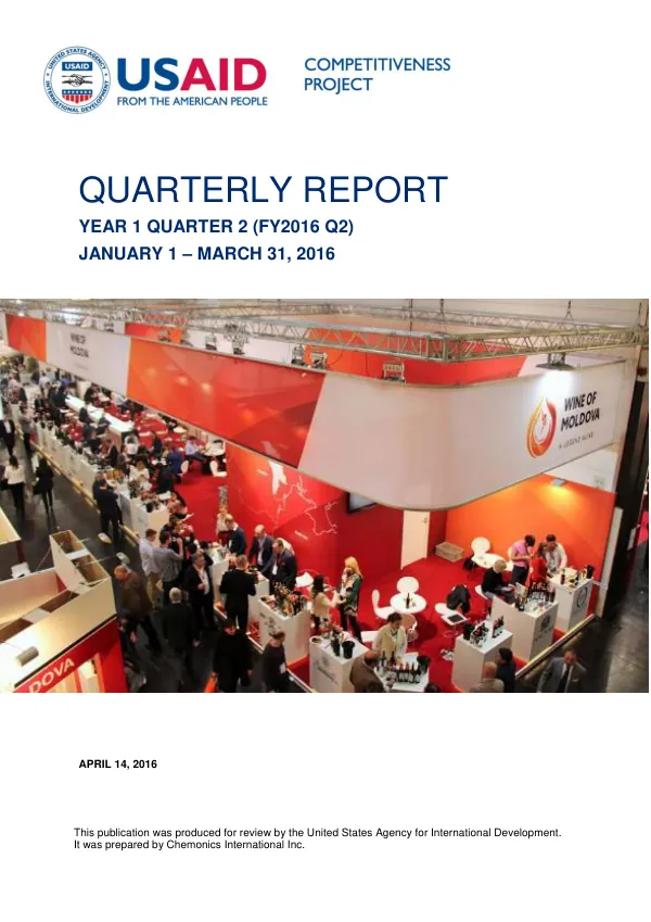 Quarterly Report Year 1 Quarter 2 (FY2016 Q2)