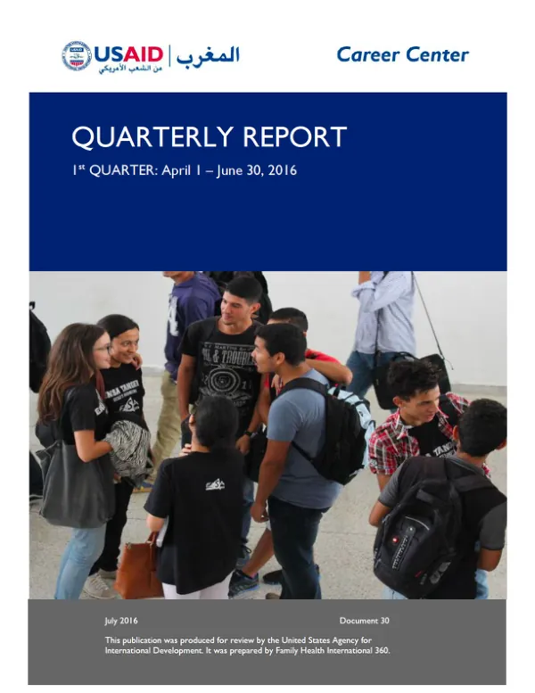 Quarterly Report (April – June 2016)