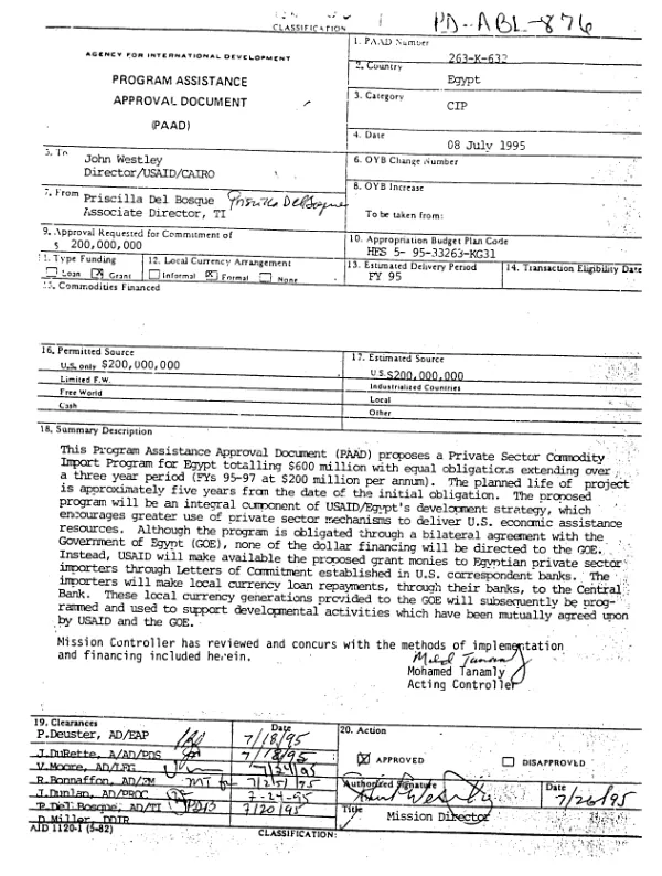 USAID recovery act plan