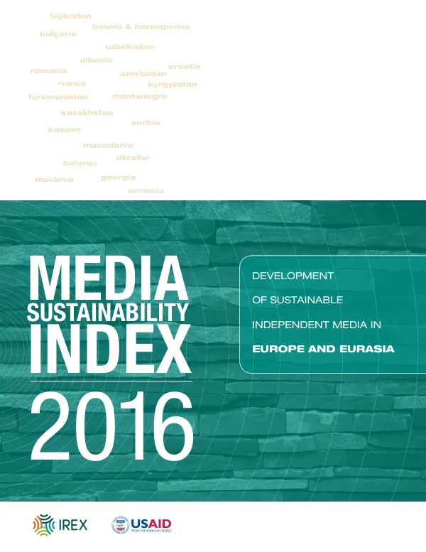 Development of Sustainable Independent Media in Europe and Eurasia