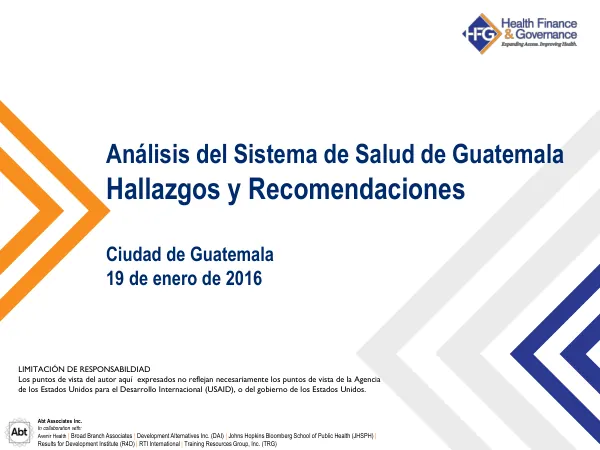 Análisis del Sistema de Salud de Guatemala