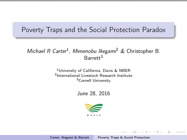 Poverty Traps and the Social Protection Paradox
