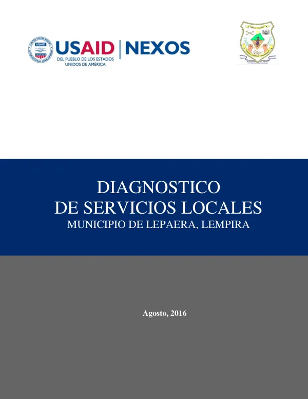 Diagnóstico de Servicios Locales Públicos del Municipio de Lepaera, Lempira