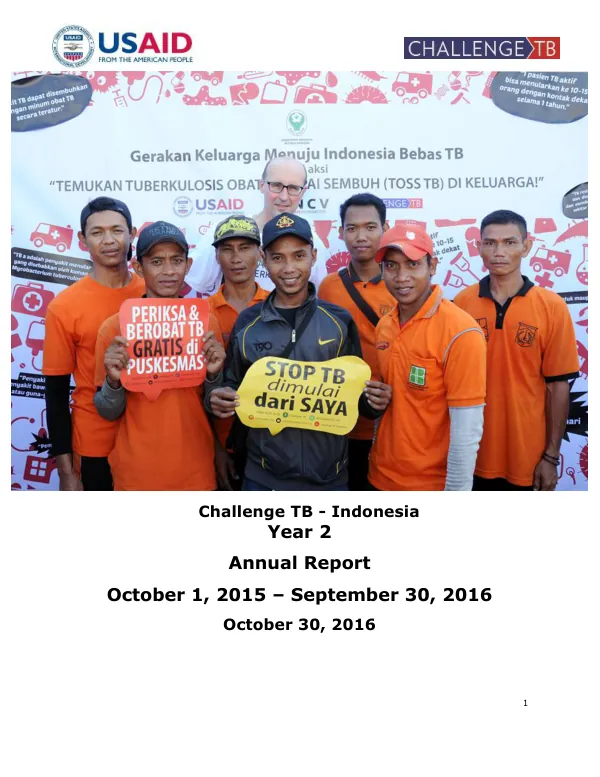 Annual Report: Challenge TB - Indonesia Year 2