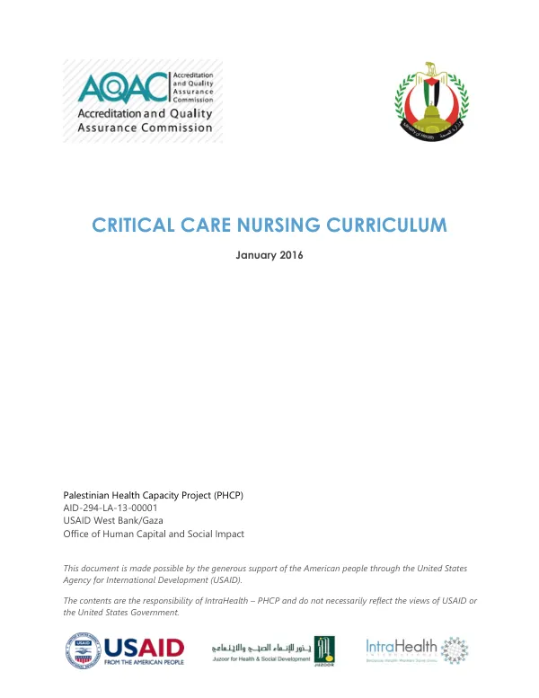 Critical Care Nursing Curriculum