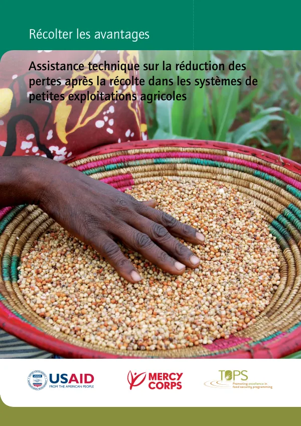 Assistance technique sur la réduction des pertes après la récolte dans les systèmes de petites exploitations agricoles