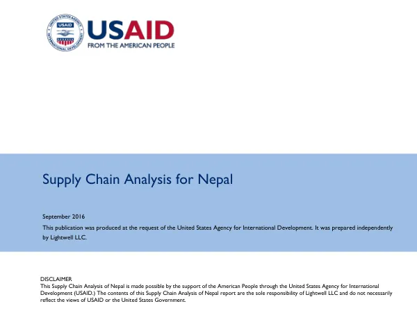 Supply Chain Analysis for Nepal