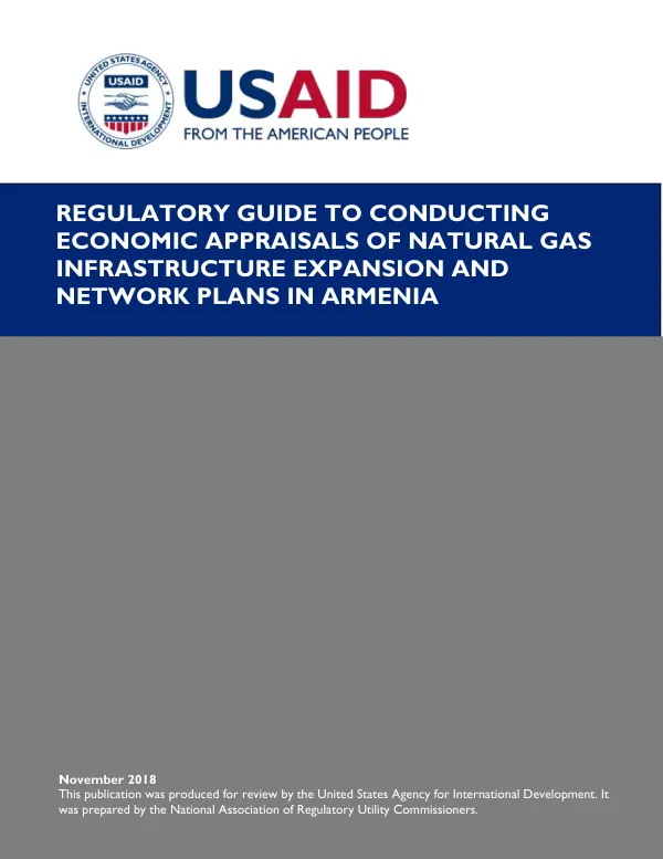 Draft Regulatory Guide to Conducting Economic Appraisals of Natural Gas Infrastructure Expansion and Network Plans in Armenia