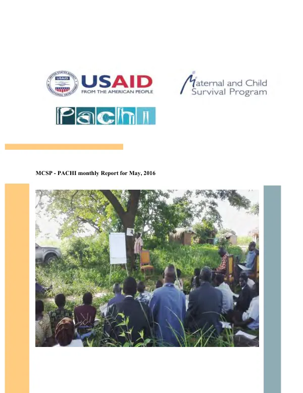 MCSP - PACHI monthly Report for May, 2016