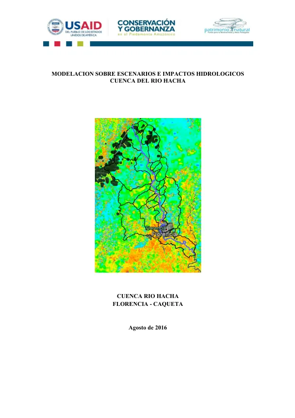 Modelacion sobre escenarios e impactos hidrologicos Cuenca del Rio Hacha