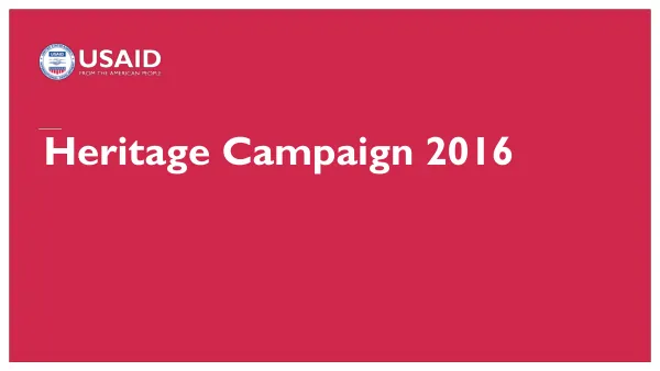Heritage Campaign 2016