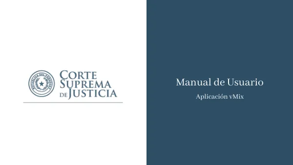 Manual de Usuario Aplicación vMix