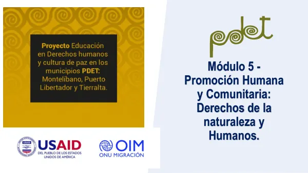 Educación en Derechos Humanos y Cultura de Paz en los municipios PDET