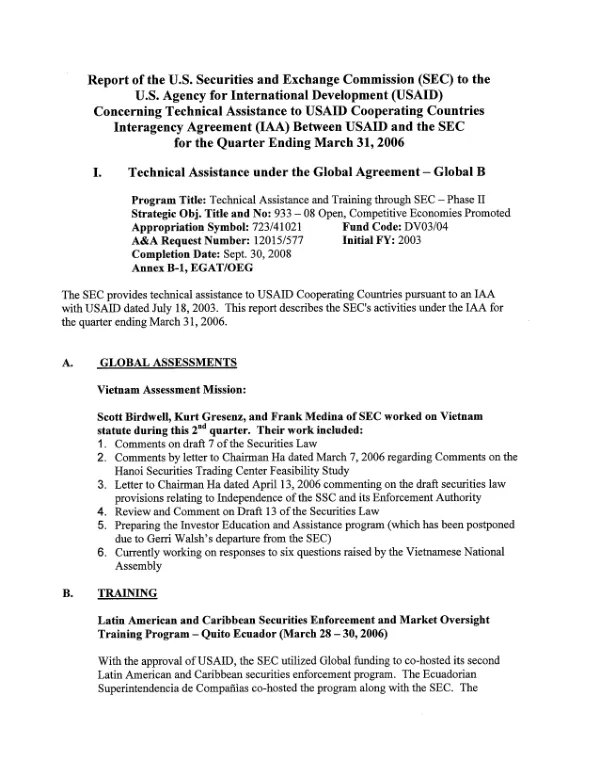USAID/EGYPT: Water Security and Resilience Assessment