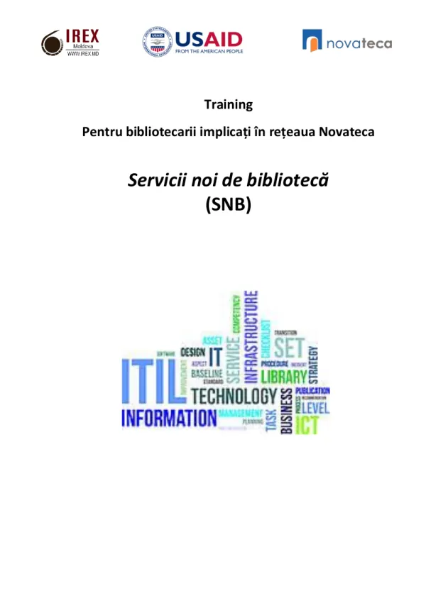 Trainingul "Servicii noi de bibliotecă"