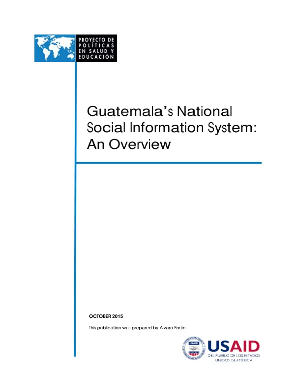 Guatemala’s National Social Information System: An Overview