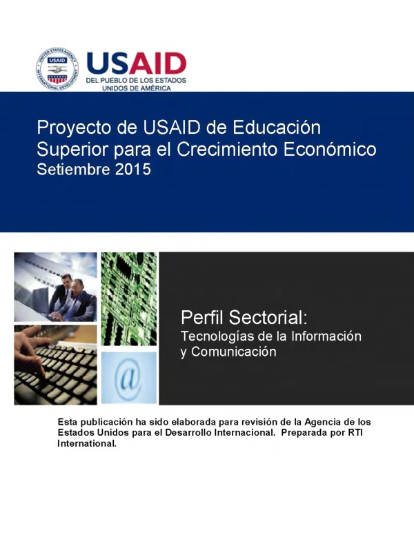 Perfil Sectorial: Tecnologías de la Información y Comunicación