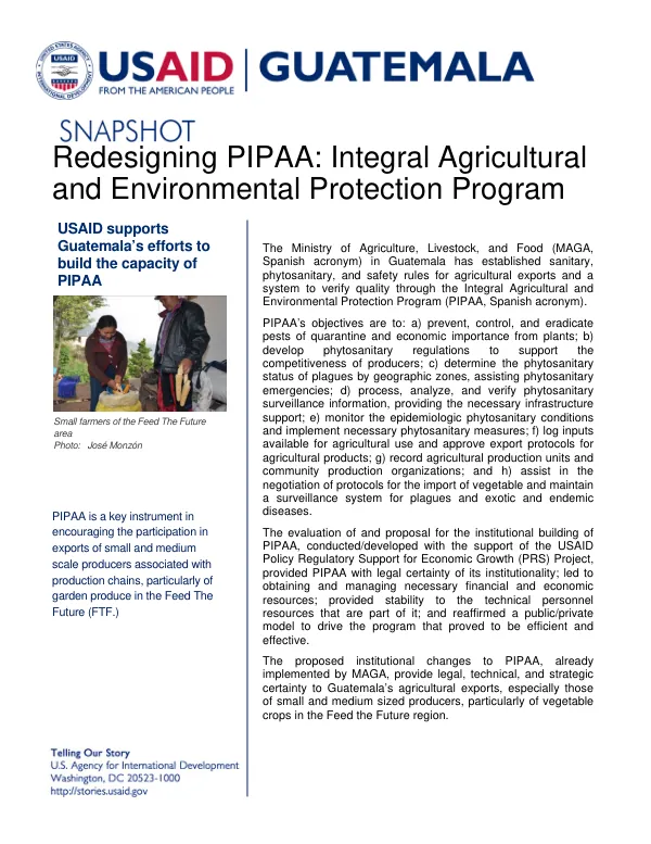 Redesigning PIPAA: Integral Agricultural and Environmental Protection Program