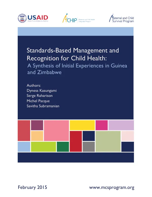 Standards-Based Management and Recognition for Child Health: A Synthesis of Initial Experiences in Guinea and Zimbabwe