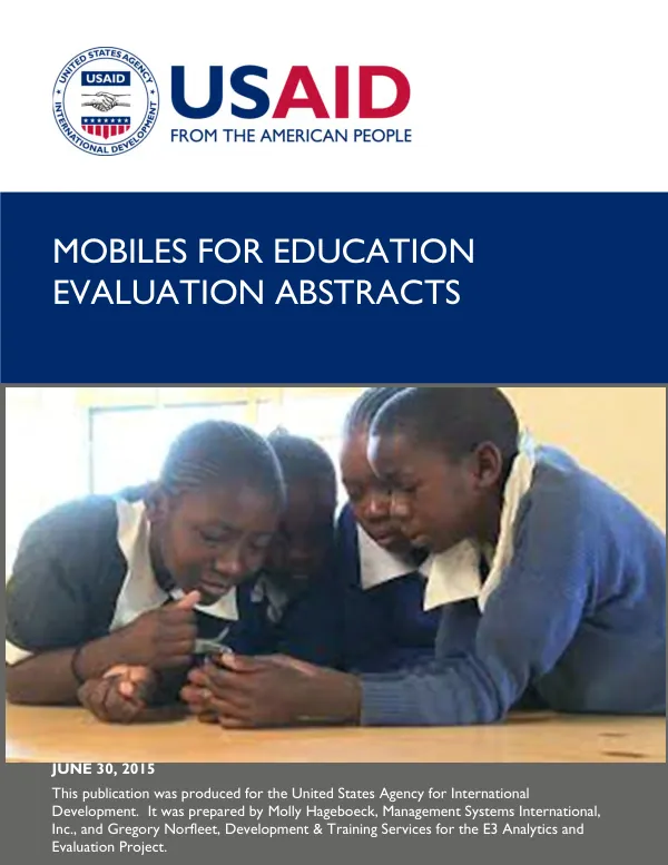 mEducation Evaluation Abstracts