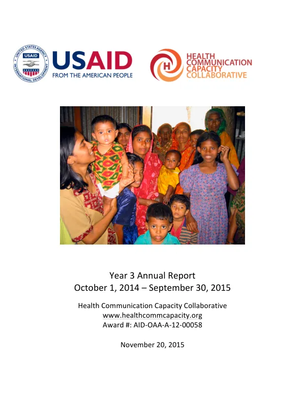 3rd Annual Report October 1, 2014 – September 30, 2015