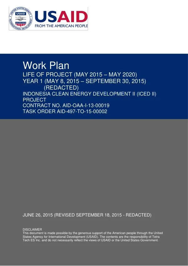 Work Plan ICED2 Y1