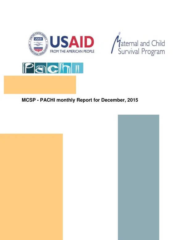 MCSP - PACHI monthly Report for December, 2015