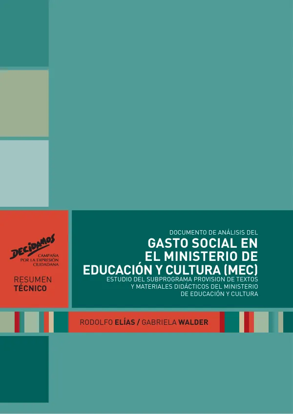 Documentos de Análisis: Gasto Social en el Ministerio de Educación y Cultura (MEC)