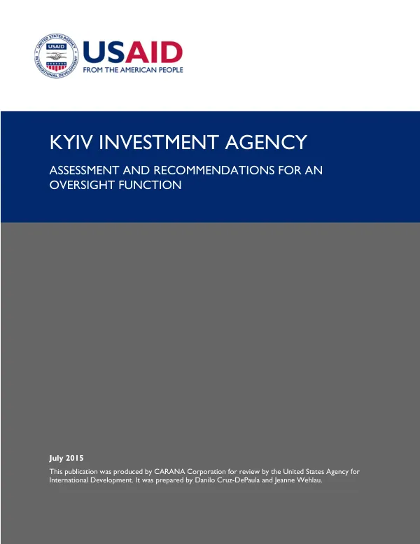 GTIS Quarterly Progress Report: Assessment and Recommendations for an Oversight Function
