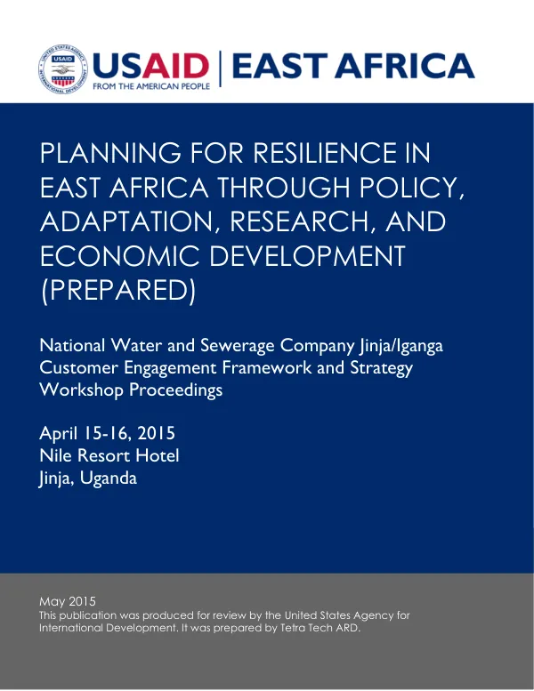 Planning for Resilience in East Africa Through Policy, Adaptation, Research, and Economic Development