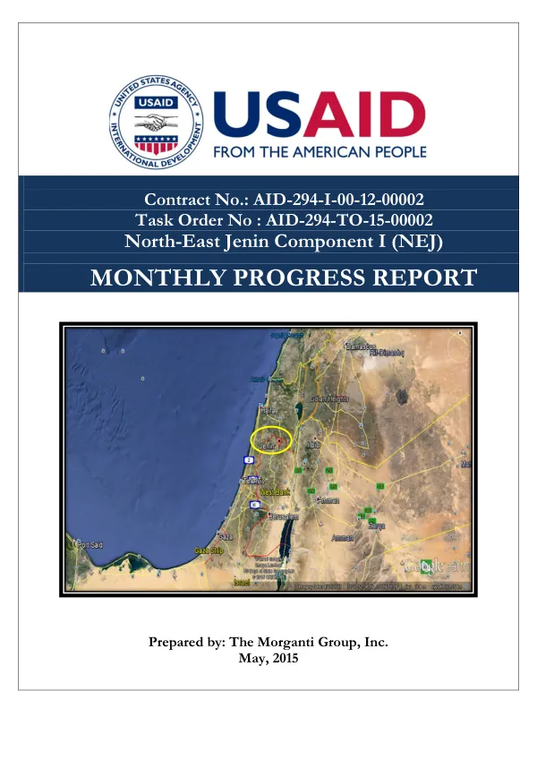 Monthly Progress Report No. 4: North East Jenin Component I