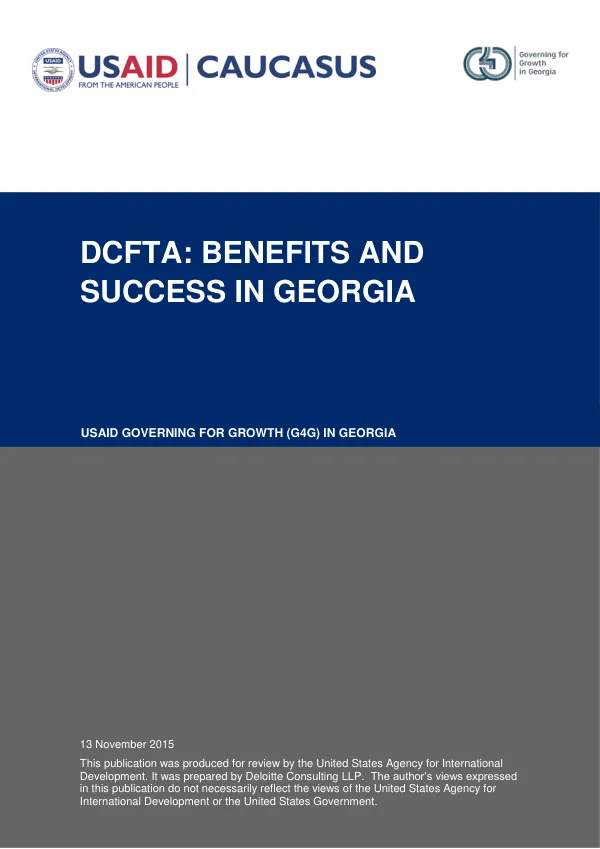 DCFTA: BENEFITS AND SUCCESS IN GEORGIA