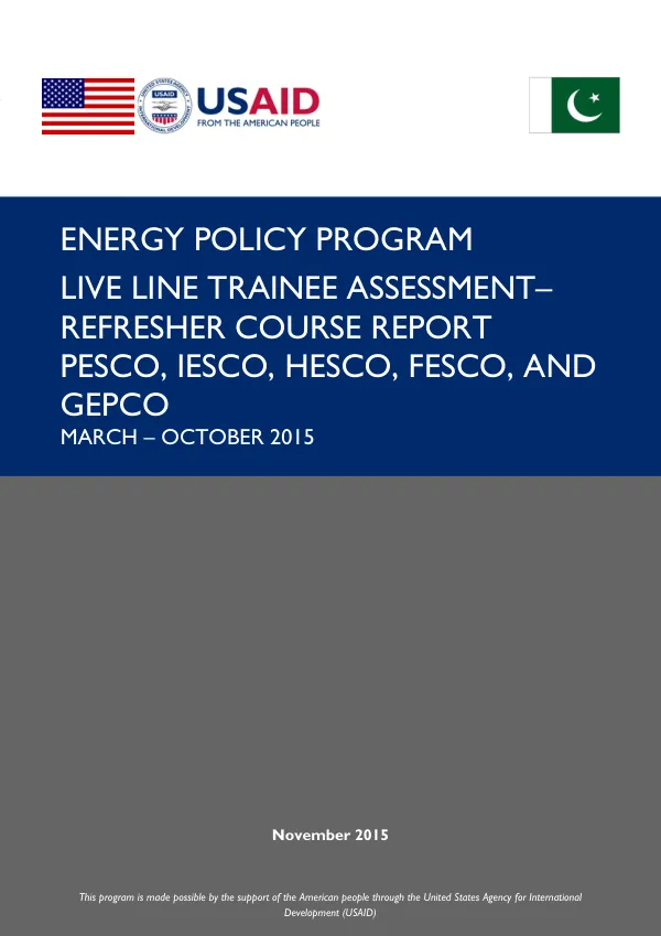 Live Line Trainee Assessment Report – IESCO, PESCO, FESCO, GEPCO, and HESCO
