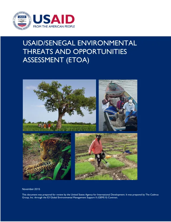 USAID/Senegal Environmental Threats and Opportunities Assessment (ETOA)